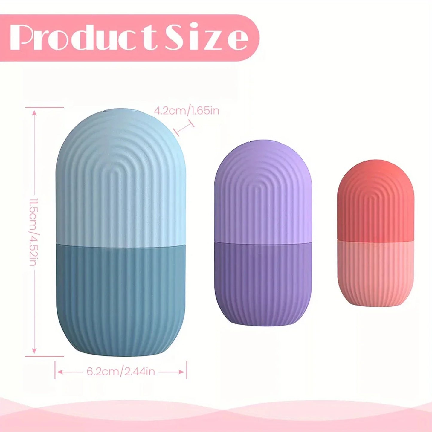 Silicone Ice Mold For Face Beauty Facial Ice Cube Mold Ice Roller For Face And Eye Icing Gua Sha Face Massage Skin Care Tool