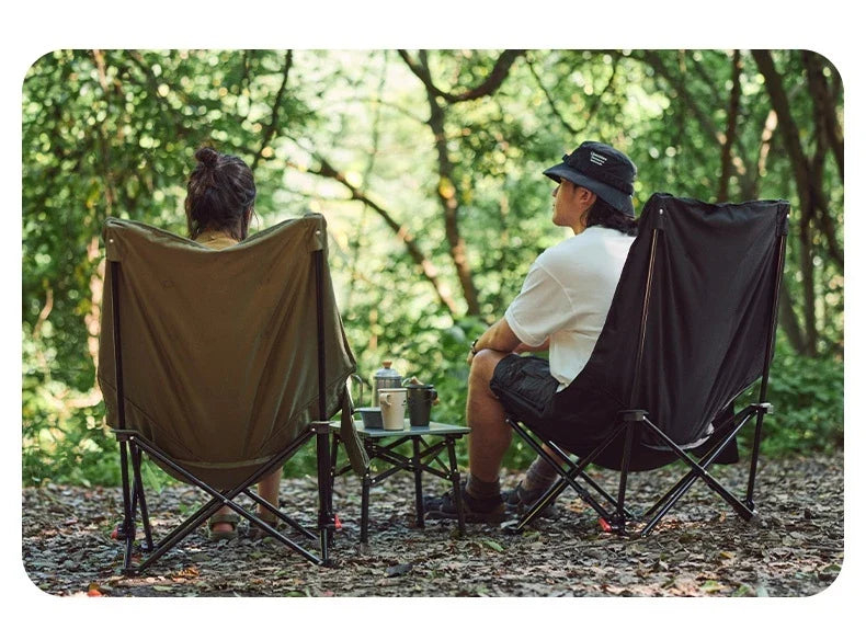 Naturehike SEA STAR 001 Camping Moon Chair Outdoor Push-up High Back Portable Folding Adjustable Lounge Chair Picnic Leisure Seat Bearing 120KG