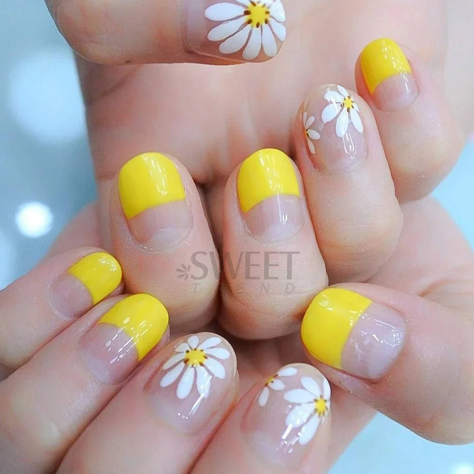 5D embossed flower nail stickers