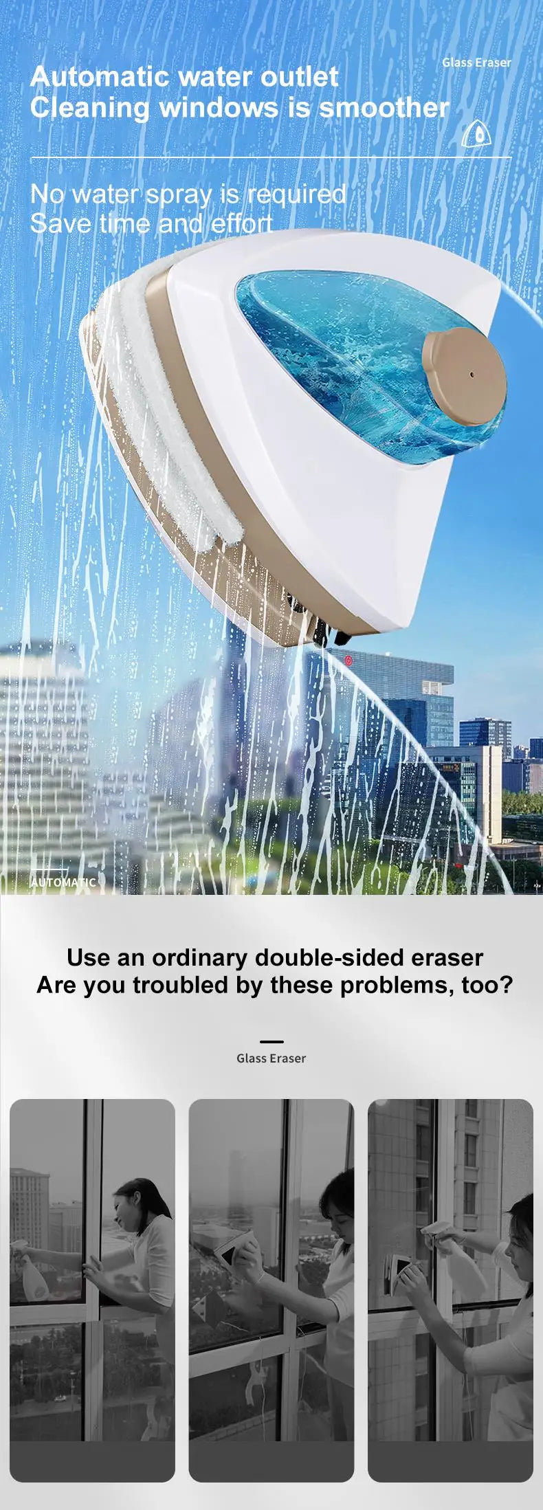 Magnetic Window Cleaner Brush