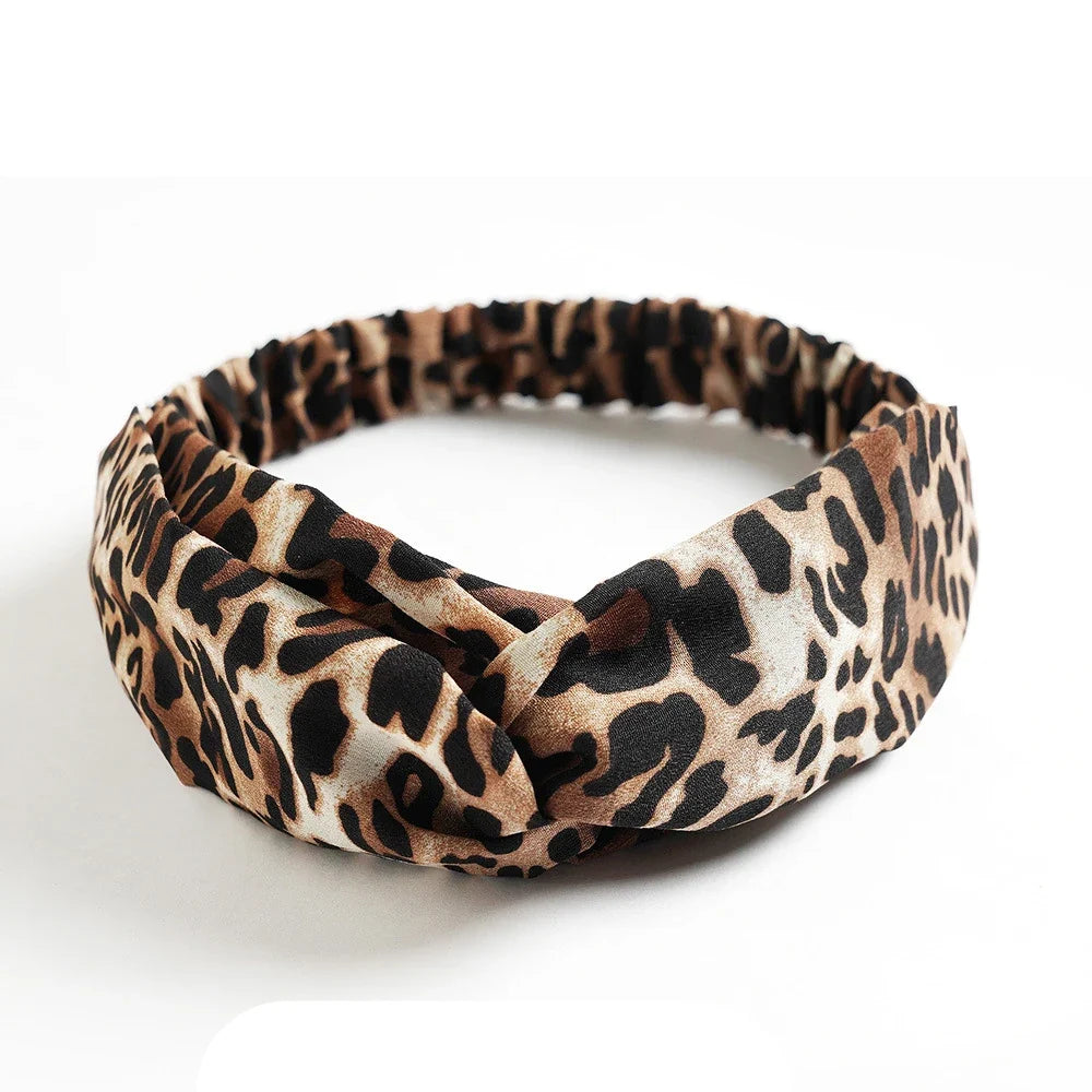 vintage cross turban headband summer print