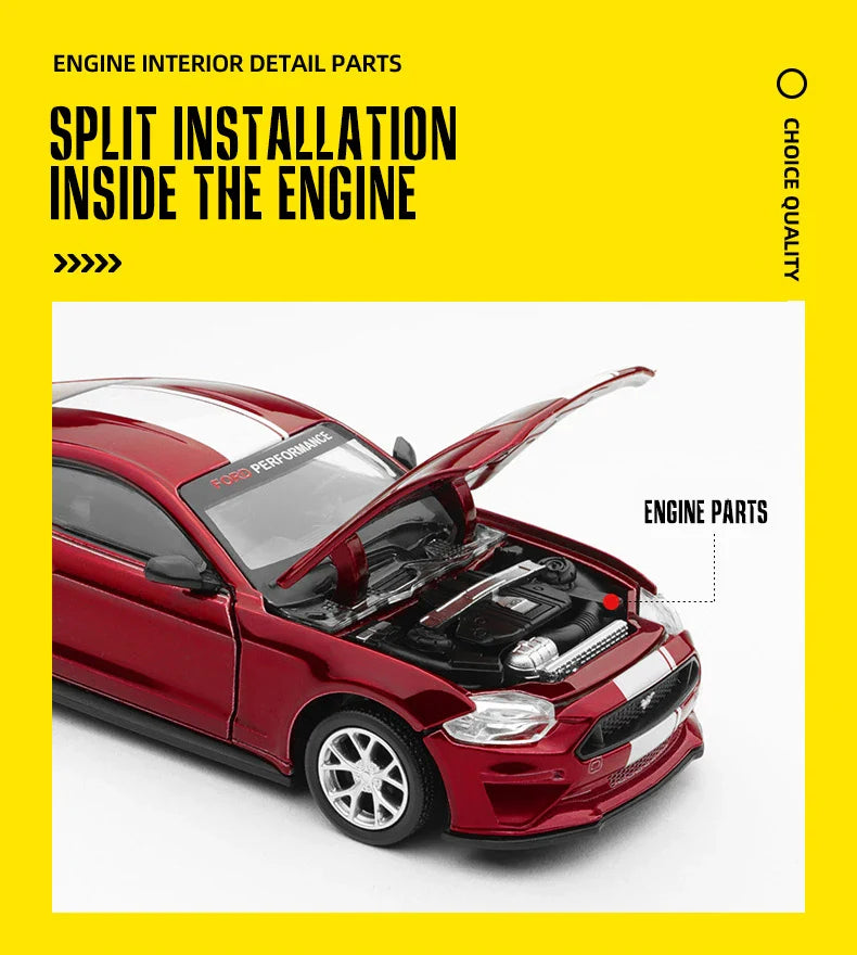 Ford Mustang GT Alloy Toy Car Model- HMT15FM