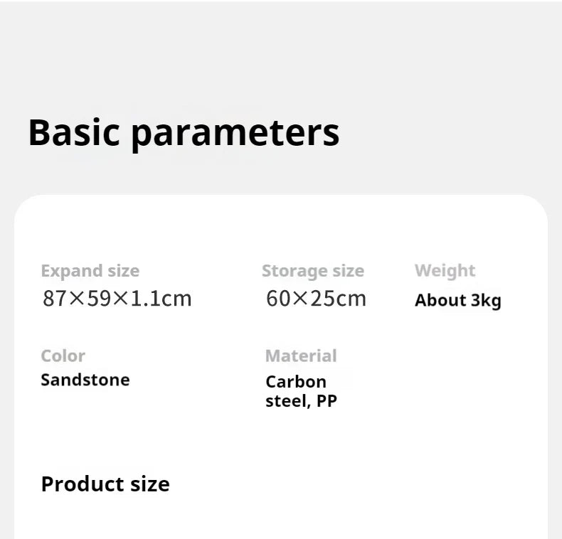 Naturehike Universal Trolley Table Board Portable Lightweight Outdoor Camping Folding Egg Roll Table Style Carbon Steel Picnic Tabletop Heavy Duty