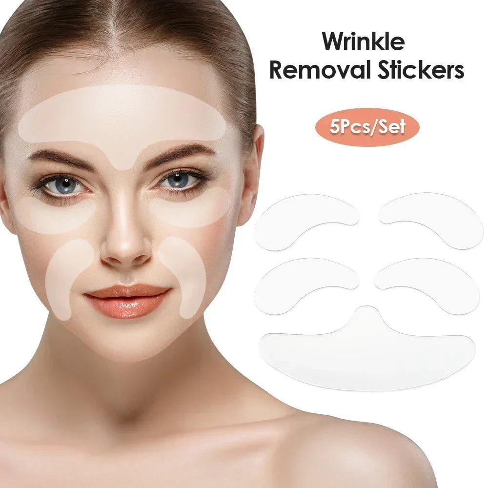 Reusable Silicone Wrinkle Removal Sticker Anti Wrinkle Pads Anti Aging Skin Face Lifting Patches Face Forehead Neck Eye Stickers