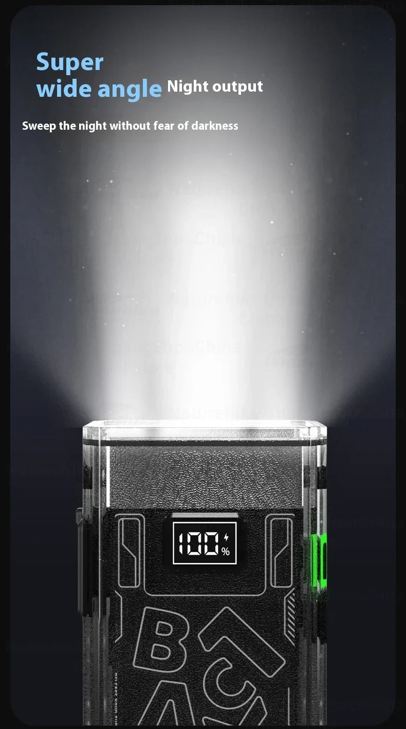 BLACKDOG STAR BOX Multifunctional Lighting Flashlight 3300LM Super Power Long Range LED Light 4 Color Torch Outdoor 3000mAh Battery IPX5 Waterproof