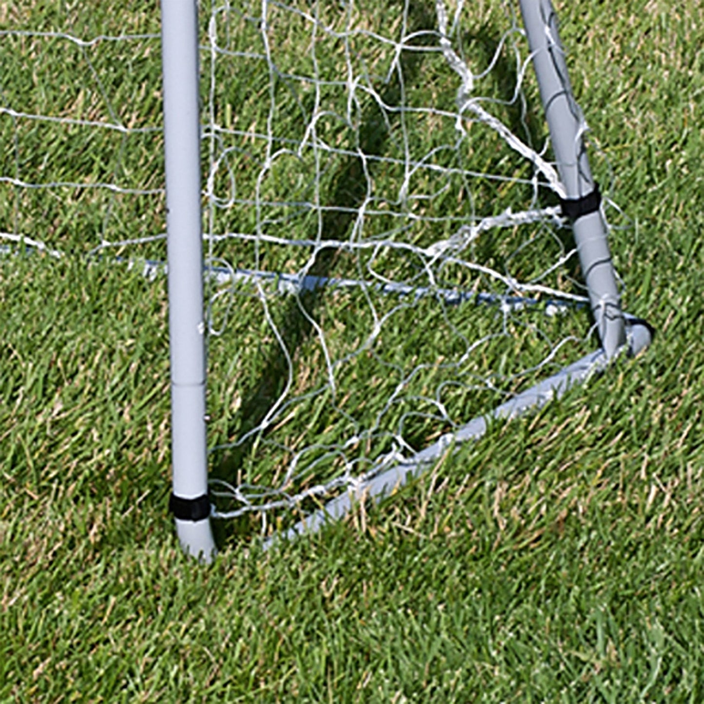 12x6ft Steel Soccer Goal w/ Net, Straps, and Anchors - White