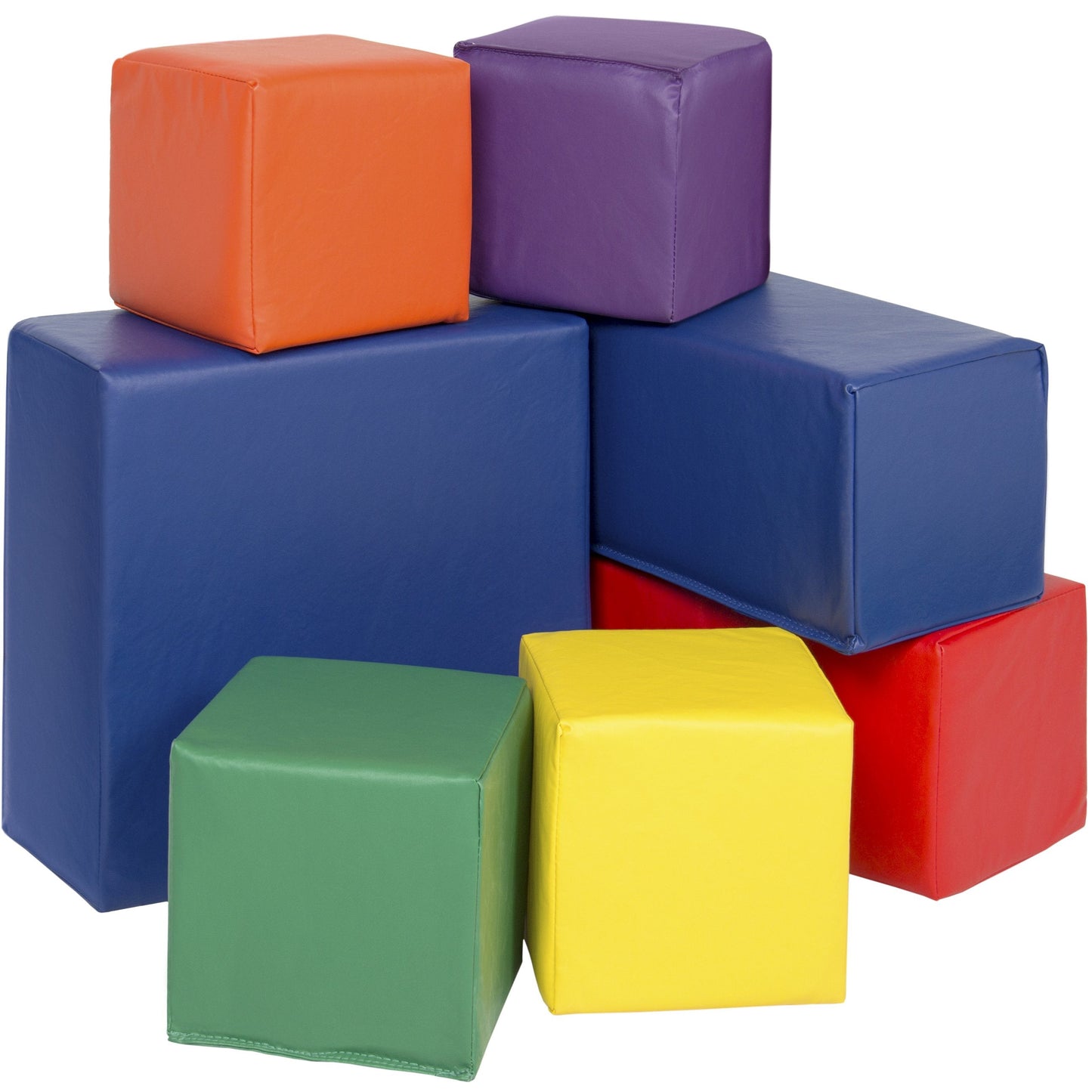 7-Piece Kids Large Stacking Soft Foam Block Play Set
