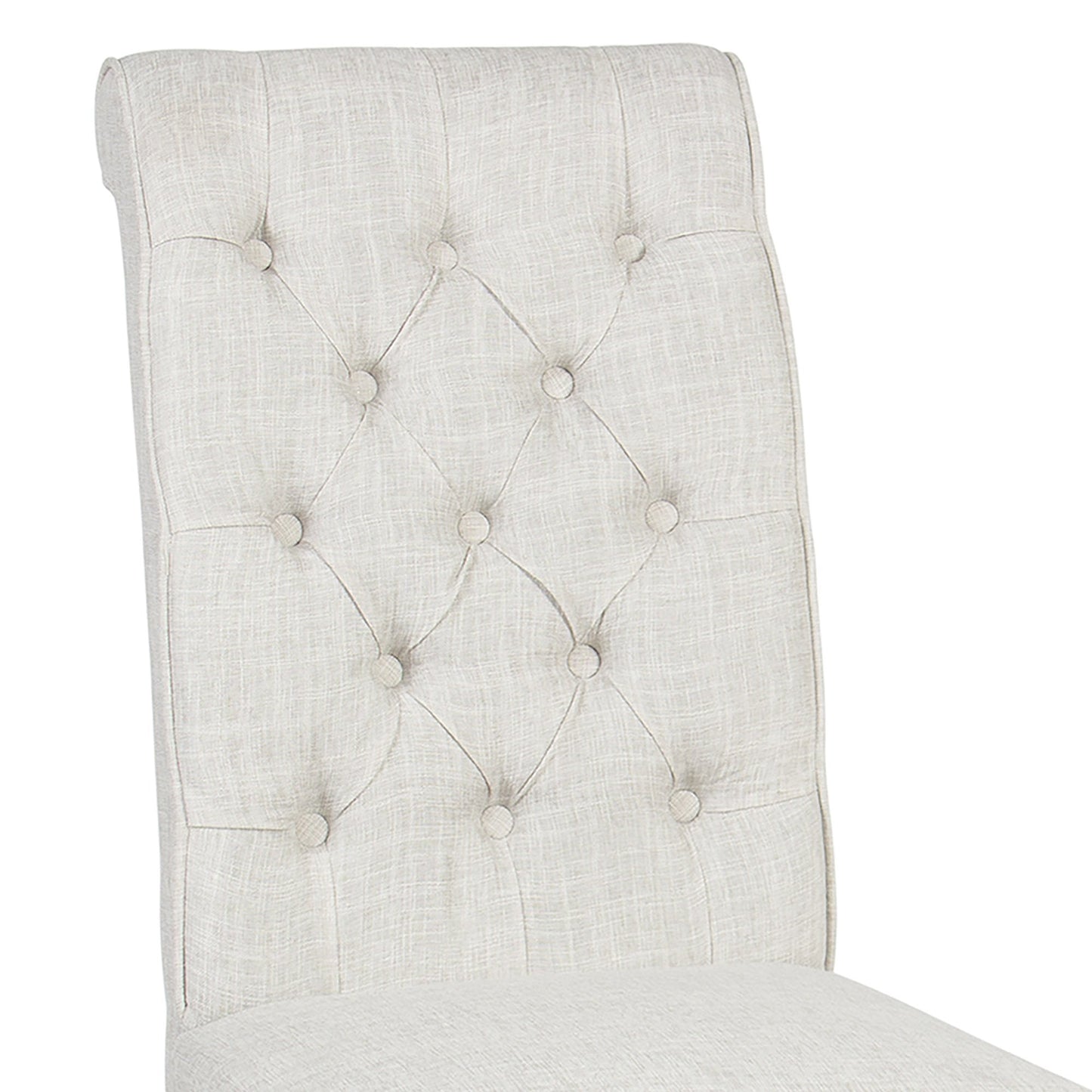 Set of 2 Tufted Parsons Dining Chairs - White