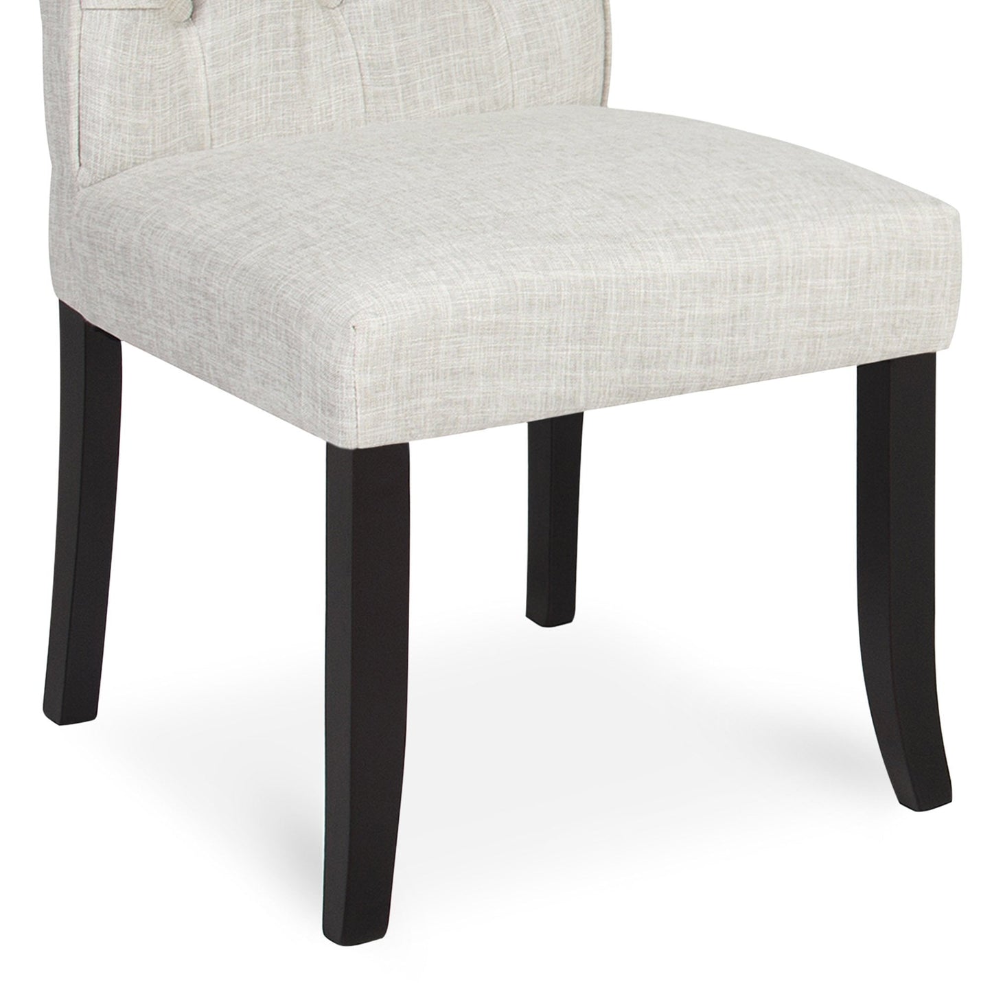 Set of 2 Tufted Parsons Dining Chairs - White