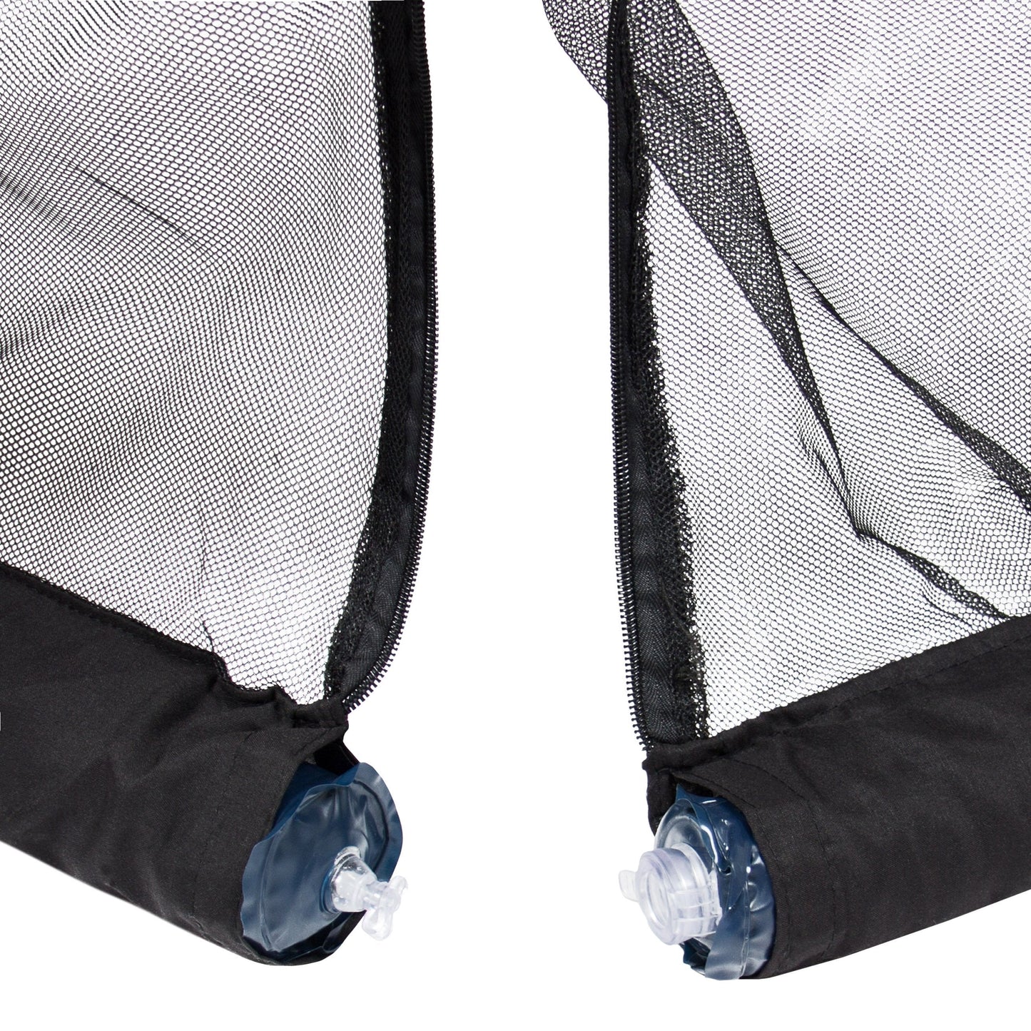 Bug Net Screen Accessory for 9ft Patio Umbrella w/ Zippered Door - Black