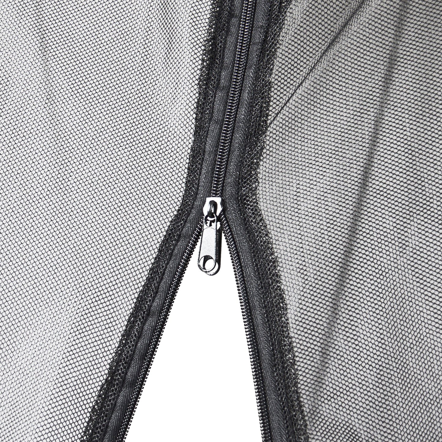 Bug Net Screen Accessory for 9ft Patio Umbrella w/ Zippered Door - Black