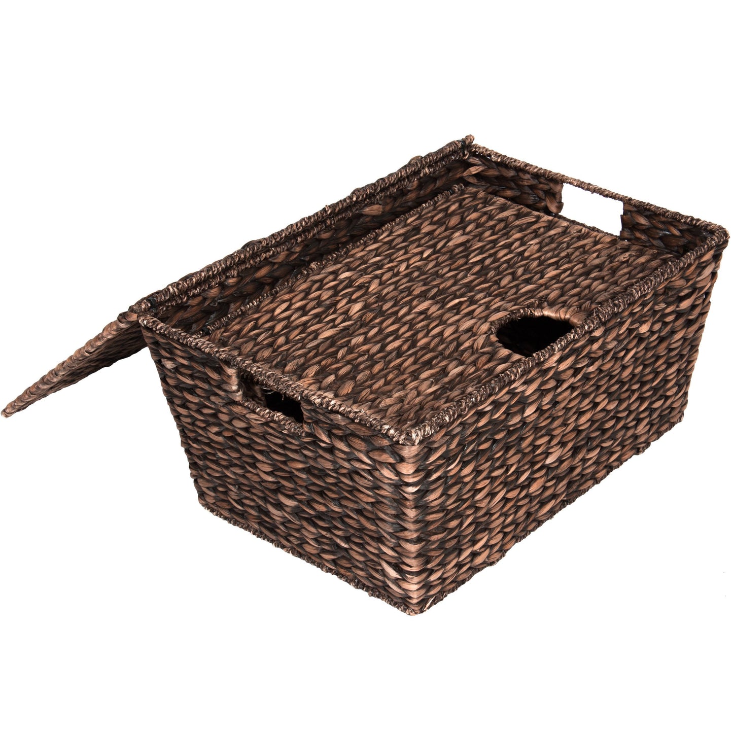 Set of 2 Woven Water Hyacinth Baskets