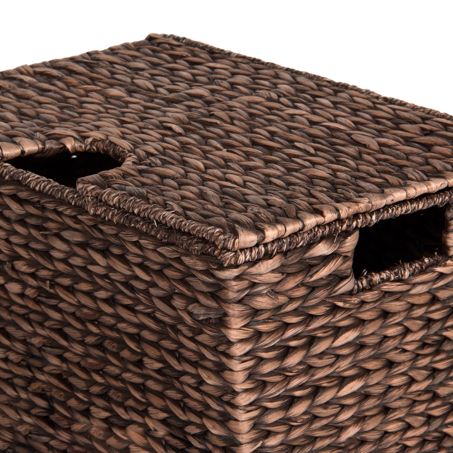 Set of 2 Woven Water Hyacinth Baskets