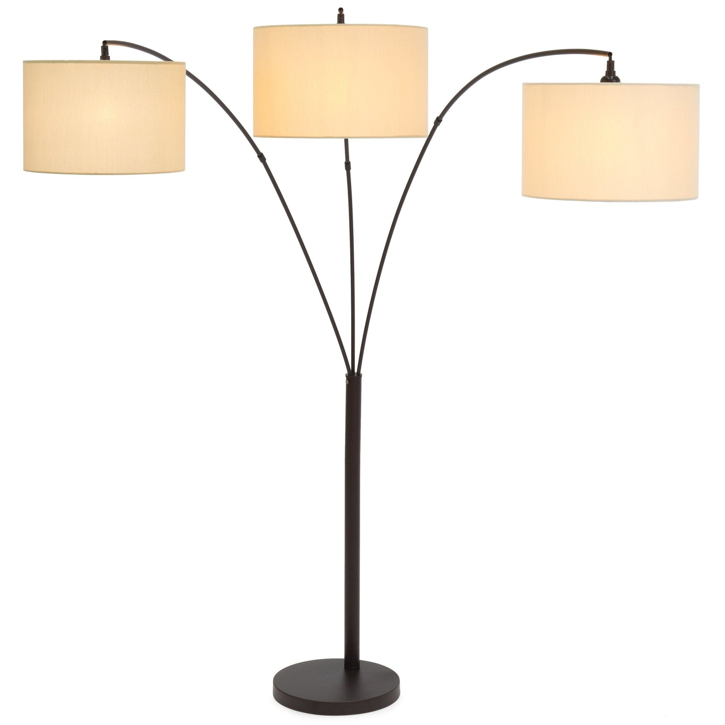 70in 3-Light Arc Floor Lamp w/ Infinite Dimming - Bronze
