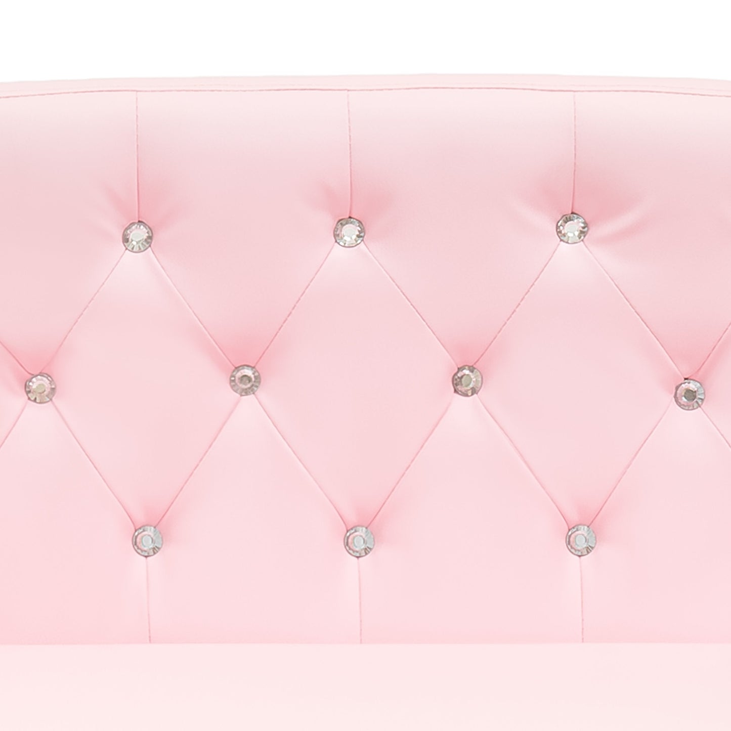 Upholstered Tufted Mini Sofa Couch for Kids, Nursery, Playrooms w/ Gem Studs