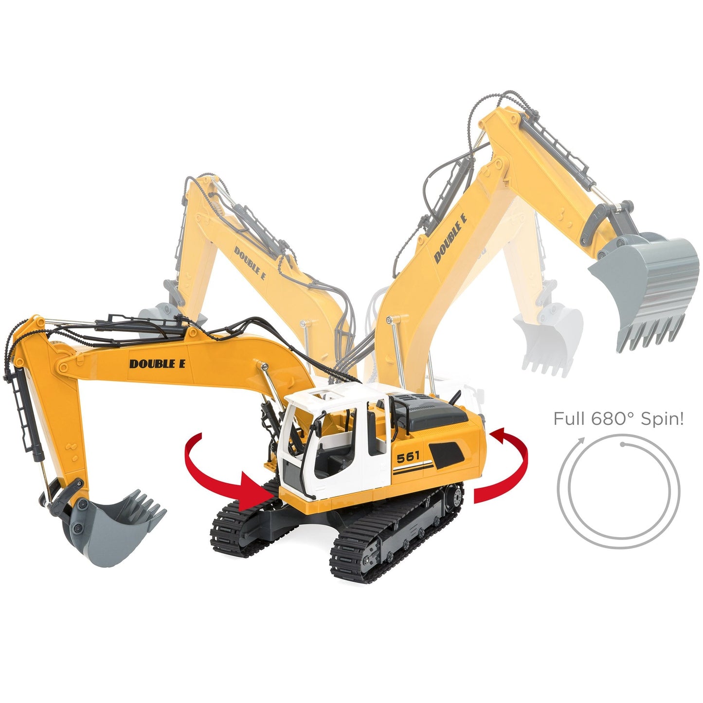 1/16 Scale Kids Multi-functional Remote Control Excavator Truck RC Toy