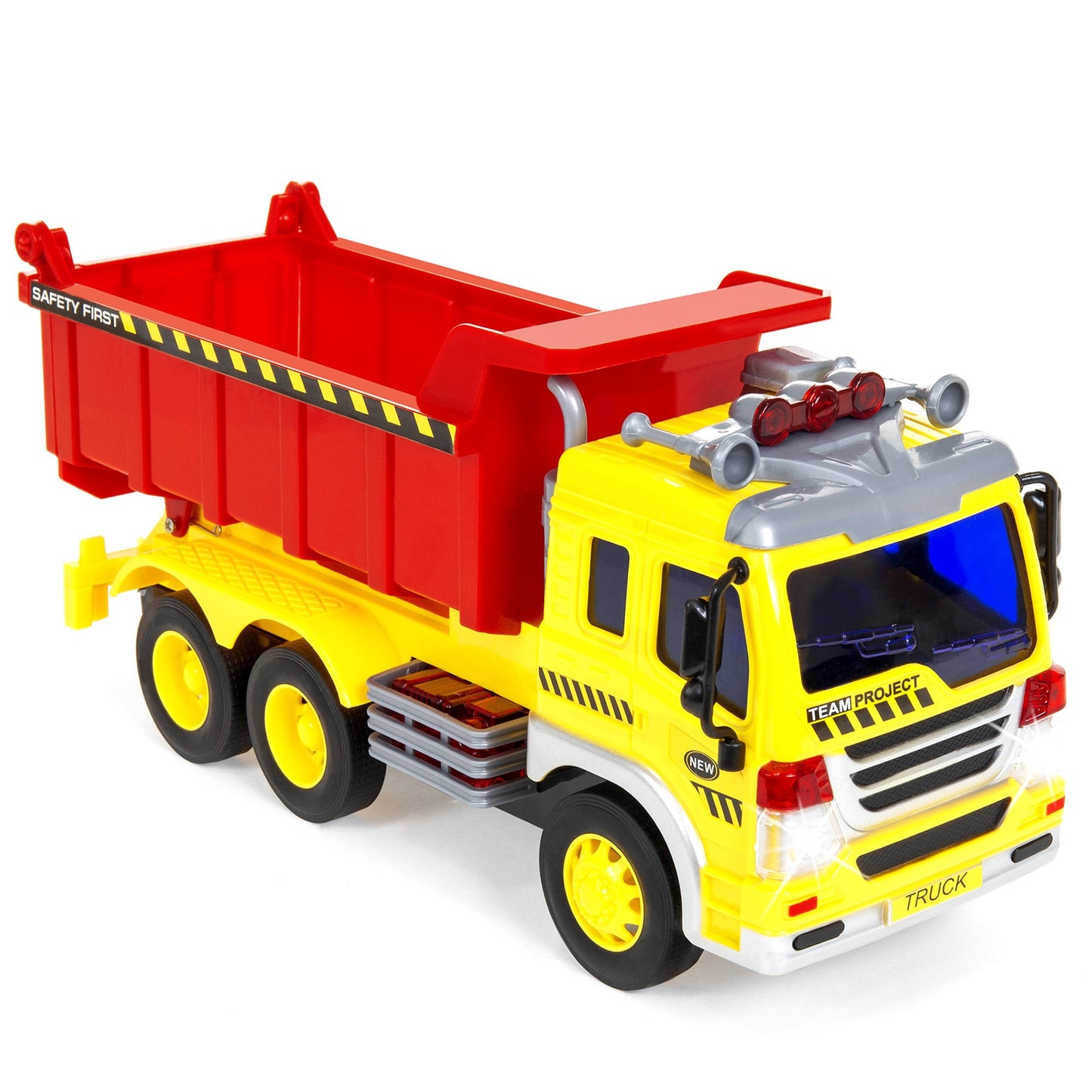 3-Pack 1/16 Scale Push-and-Go Friction Powered City Vehicle Toy Trucks