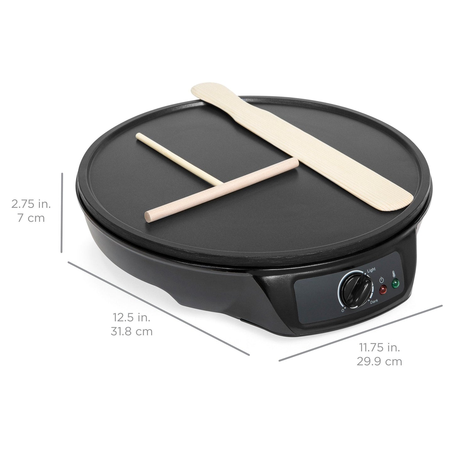 12in Non-Stick Pancake Crepe Maker w/ Spatula, Spreader