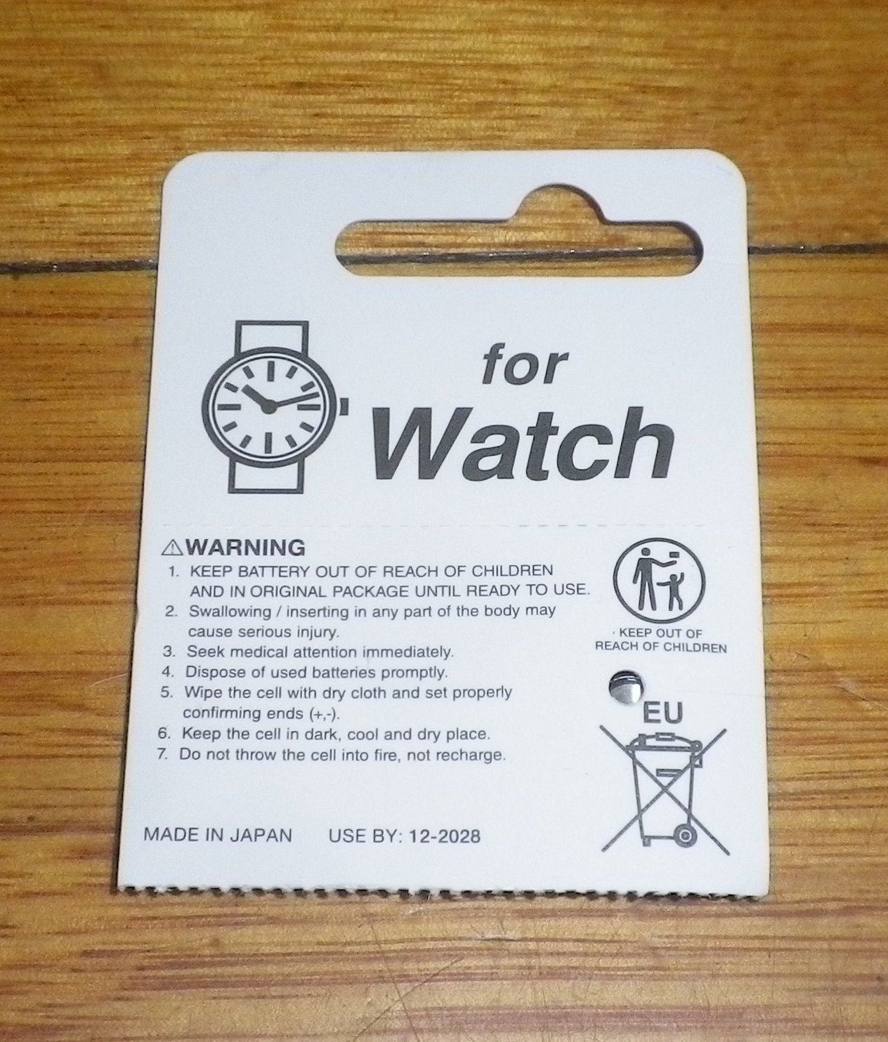 SR626SW Silver Oxide 1.55Volt Watch Battery