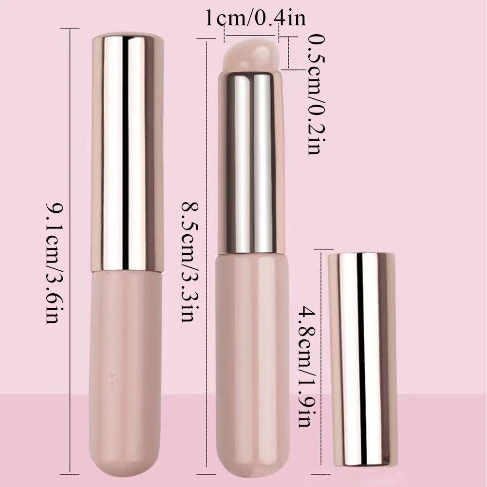 Upgrade Silicone Lip Brush With Cover Angled Concealer Brush Like Fingertips Q Soft Lipstick Makeup Brushes Round Head No Broken