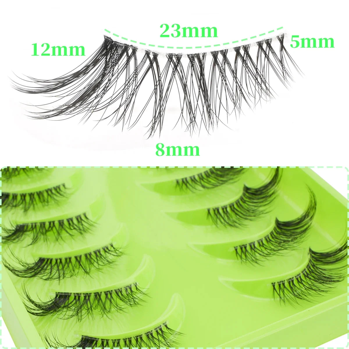 3/10 Pairs Half Lashes Makeup Natural Long Cat Eye Lashes Dramatic False Eyelashes