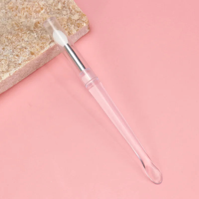 Upgrade Silicone Lip Brush With Cover Angled Concealer Brush Like Fingertips Q Soft Lipstick Makeup Brushes Round Head No Broken