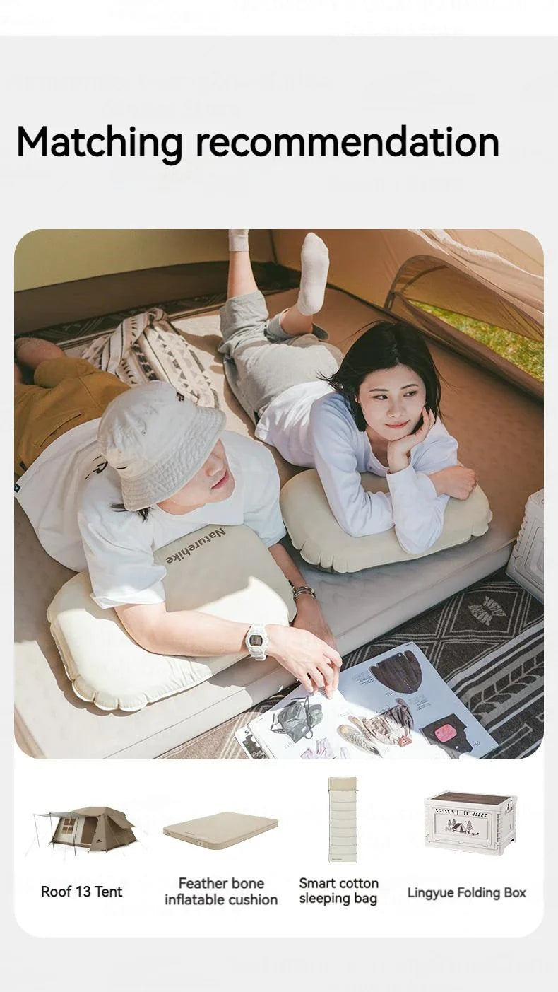 Naturehike Inflatable Pillow 3D Sponge Portable Ultralight Weight Only 160g Camping Outdoor Travel Neck Sleeping Silent Self Air Pillow Surface Pillow