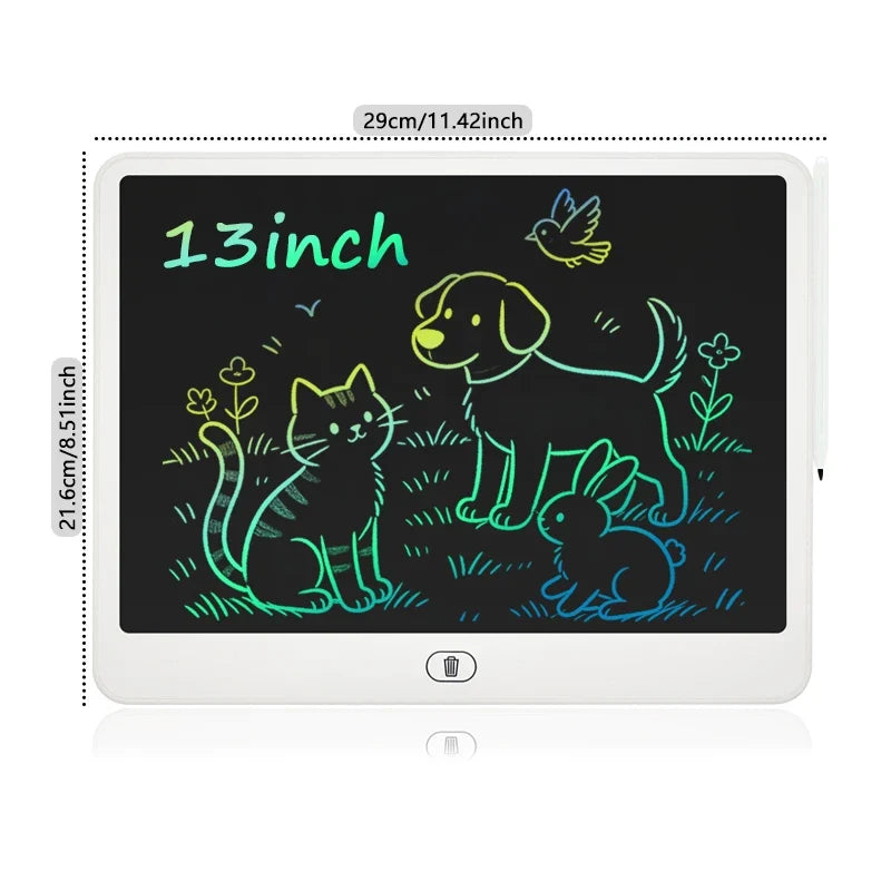 Kids LCD Drawing Board - Portable 16/13/11/8-Inch Digital Sketchpad for Creative Learning and Doodling