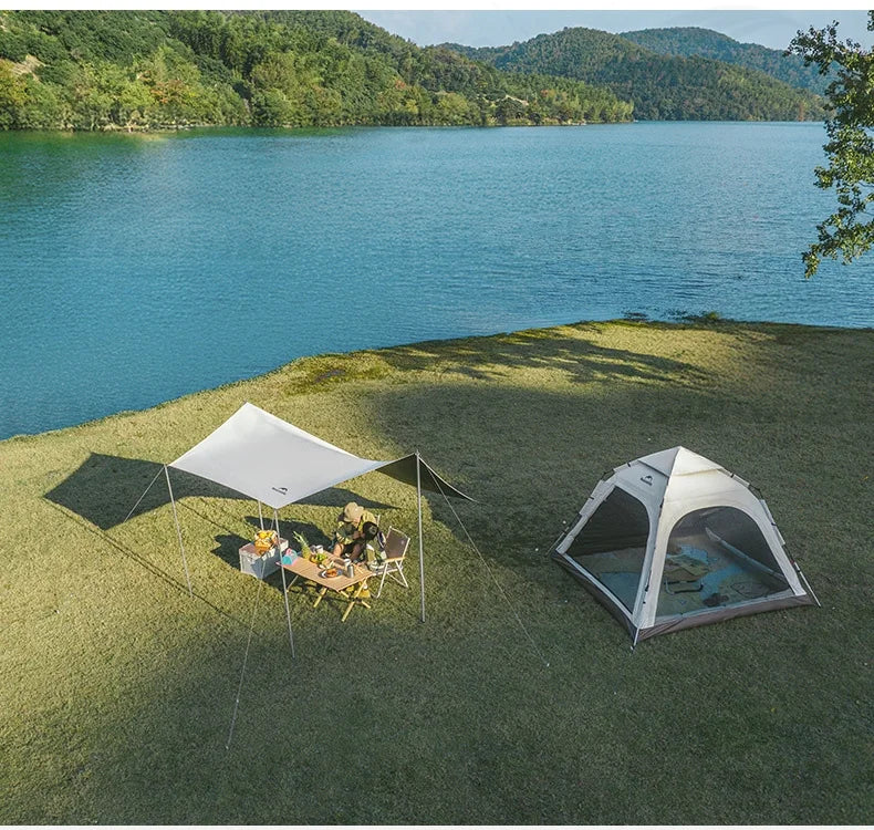 Naturehike ANGO PLUS Automatic Tent Upgraded Portable Lightweight 3-4 Persons Quick Opening Tent Camping Park Canopy Tent Integrated Tent Waterproof
