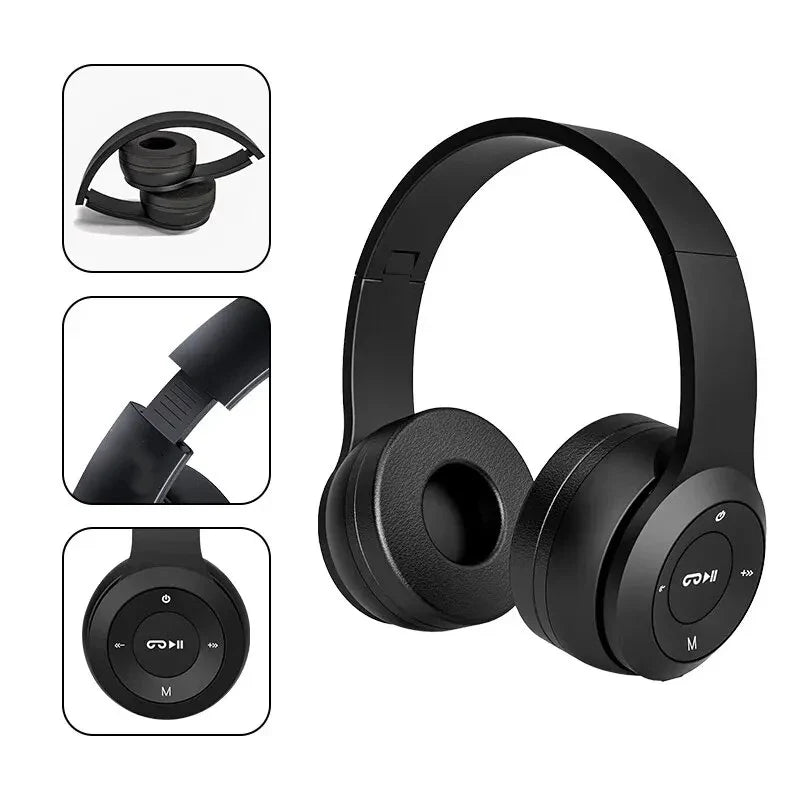 Handsfree Wireless Noise-Canceling Bluetooth Headphones P47, Earphone Headset