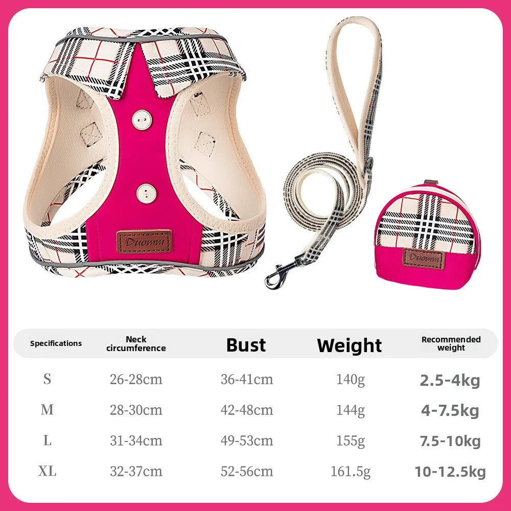 British-Style Dog Harness Set (3-Piece)