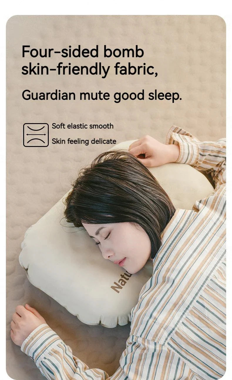 Naturehike Inflatable Pillow 3D Sponge Portable Ultralight Weight Only 160g Camping Outdoor Travel Neck Sleeping Silent Self Air Pillow Surface Pillow