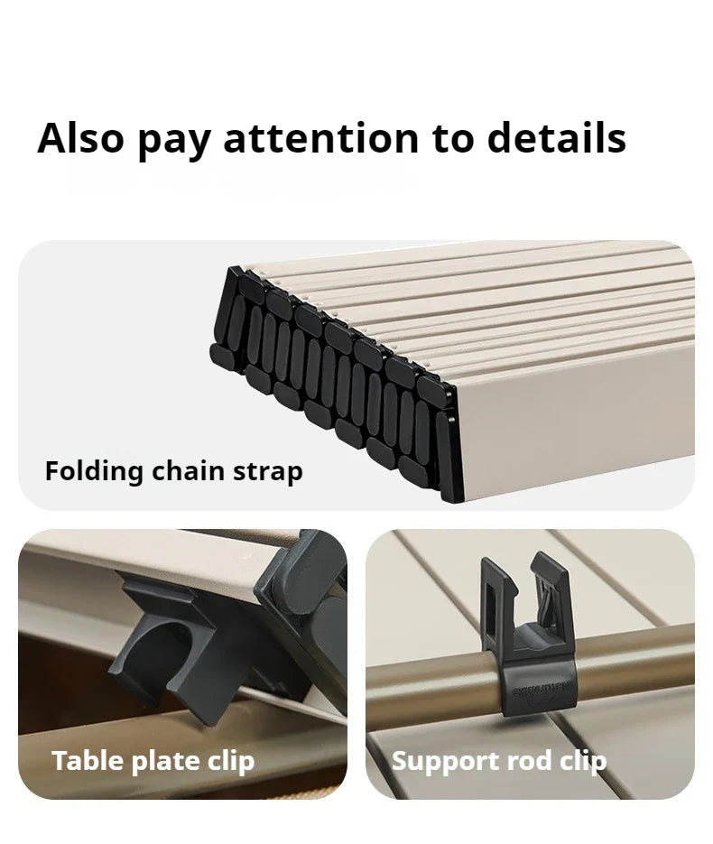 Naturehike Universal Trolley Table Board Portable Lightweight Outdoor Camping Folding Egg Roll Table Style Carbon Steel Picnic Tabletop Heavy Duty