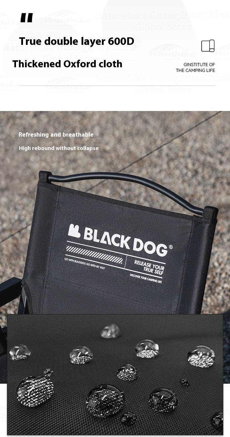 BLACKDOG Detachable Kermit Chair Portable Lightweight Detachable Seat Armchair Aluminum Alloy Outdoor Camping Fishing Folding Chair Load Bearing 120kg