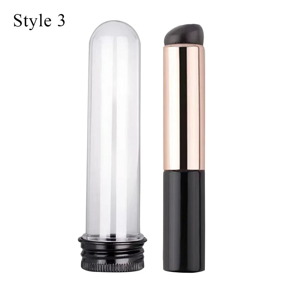 Upgrade Silicone Lip Brush With Cover Angled Concealer Brush Like Fingertips Q Soft Lipstick Makeup Brushes Round Head No Broken