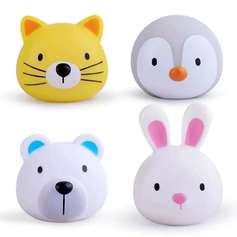 Floating Light-Up Animal Bath Pool Toys for Kids Age 3-5 - Set of 9 Fun Bath Time Accessories