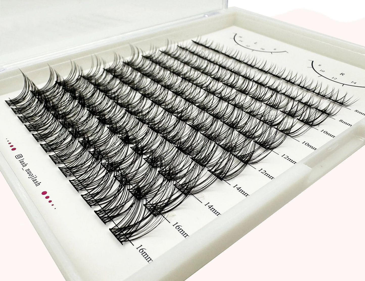 NUO Makeup Luxury DIY Cluster Lash Extension Glue-Based Percut Eyelash Segment Individual Lashes 3D Ribbon Lashes Private Label
