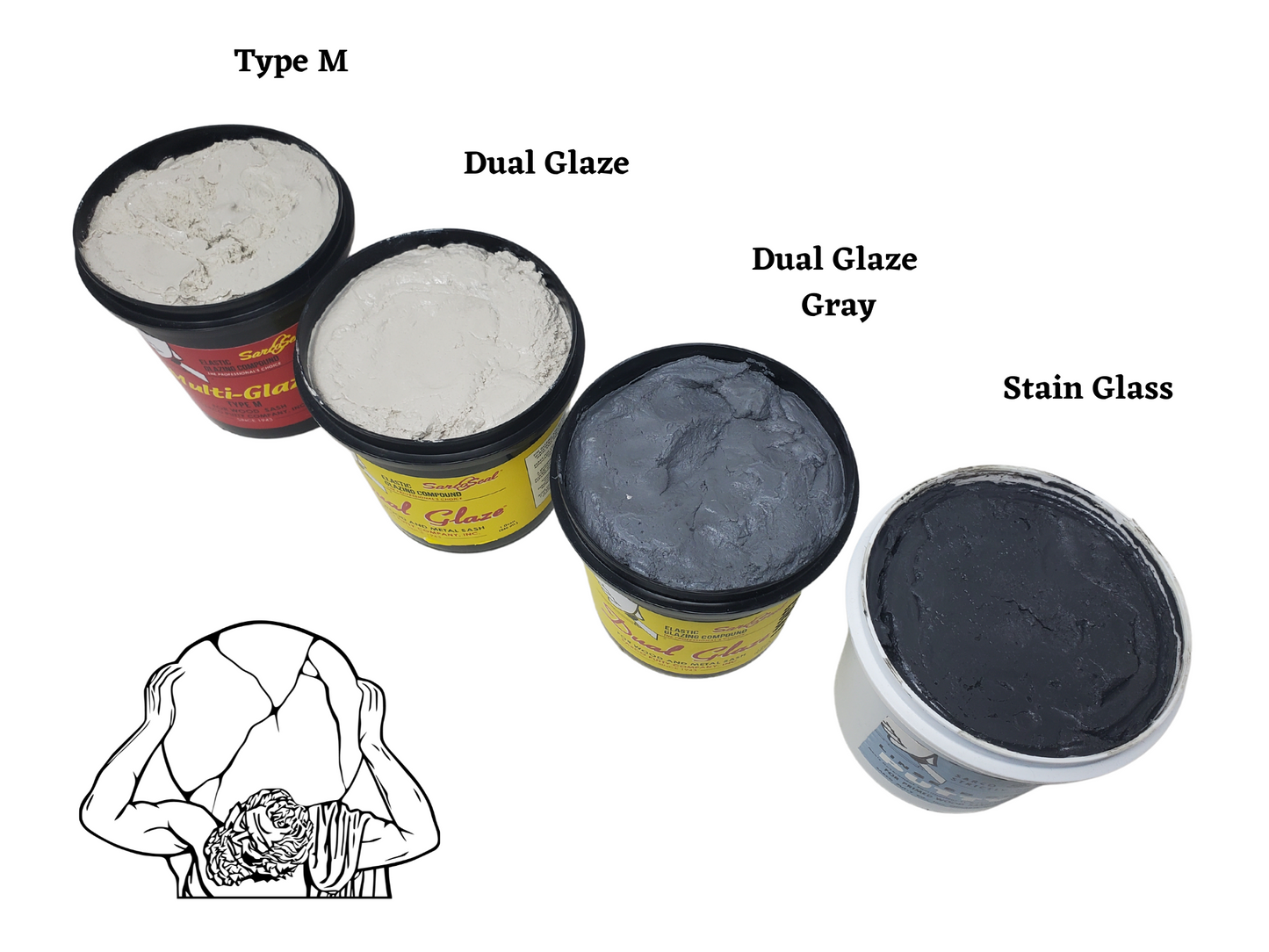 RETURNED Dual Glaze Putty GRAY - 2 Gallons