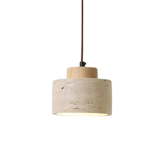 Nordic Travertine Pendant Light With Natural Stone Shade