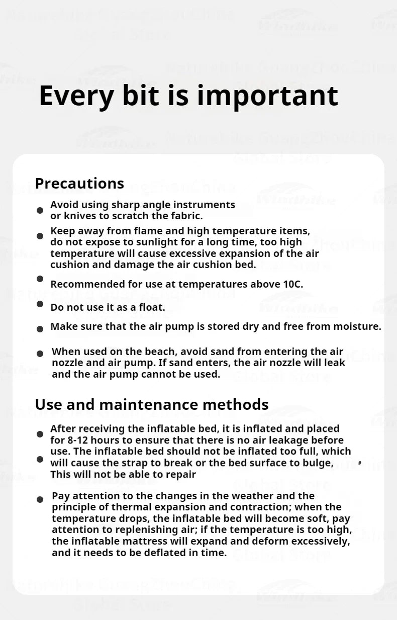 Naturehike Inflatable Bed With Build-in Air Pump Portable Lightweight 1-3 Persons Camping Luxury Sleeping Bed PVC Inflatable Thicken Pad Travel