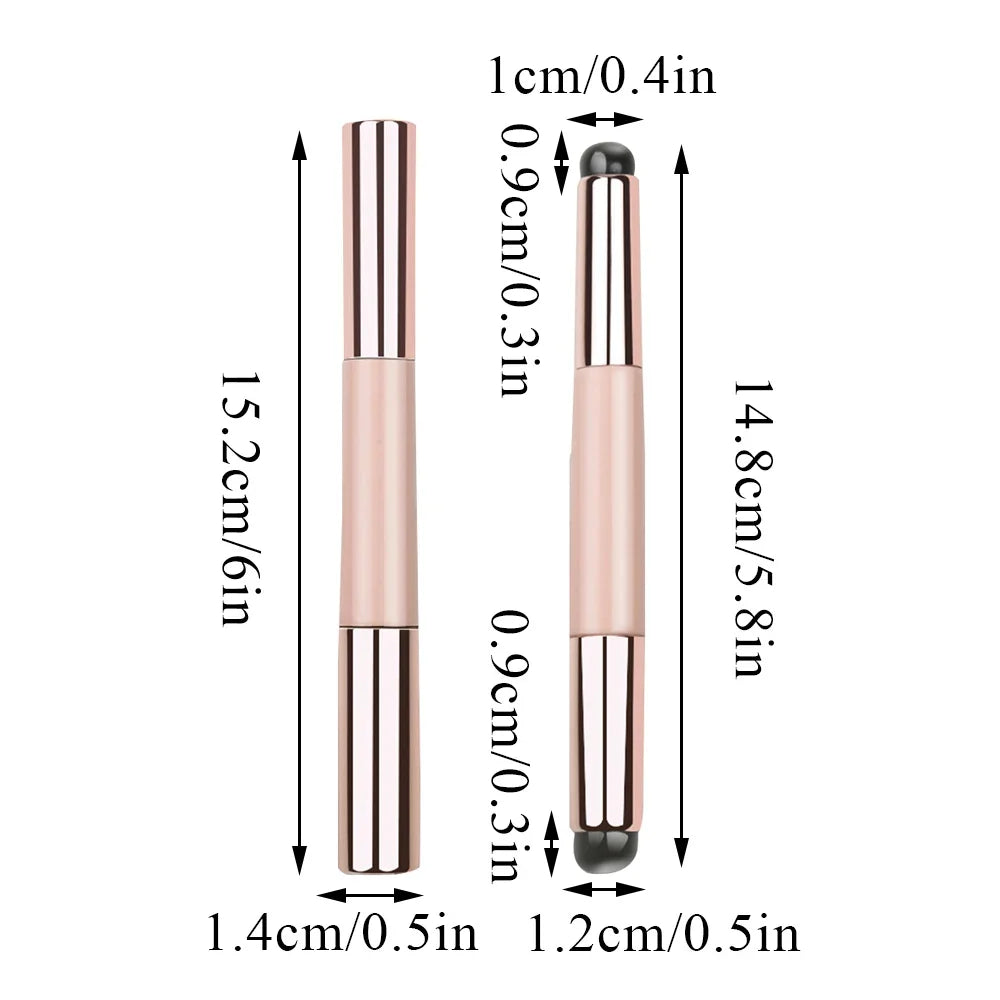 Upgrade Silicone Lip Brush With Cover Angled Concealer Brush Like Fingertips Q Soft Lipstick Makeup Brushes Round Head No Broken