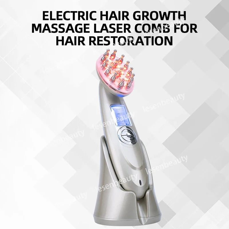 Infrared EMS Electric Laser Hair Growth Anti-Dropping Massager Scalp Massage Comb Micro-current Hair Care for Hair Loss Treatmen