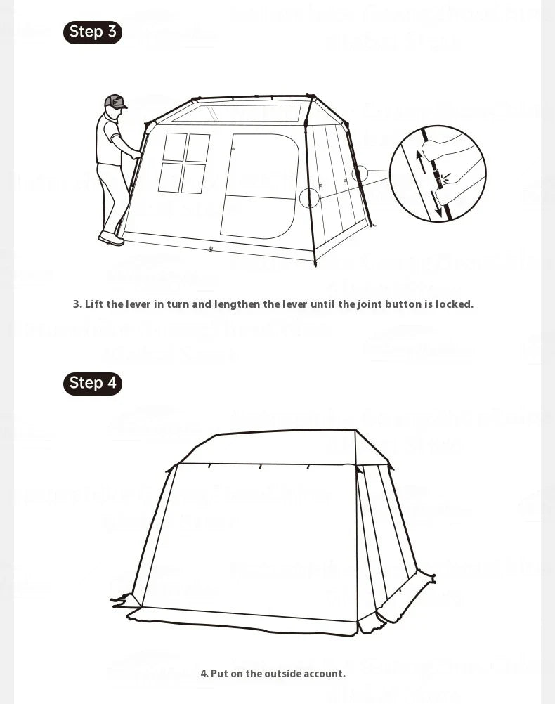 PRE-ORDER Naturehike VILLAGE 6.0 Gen 2 Flagship Edition Fast Automatic Cabin Tent Ti Black Coated Sunscreen Large 15m² Use Space 4 Person Waterproof