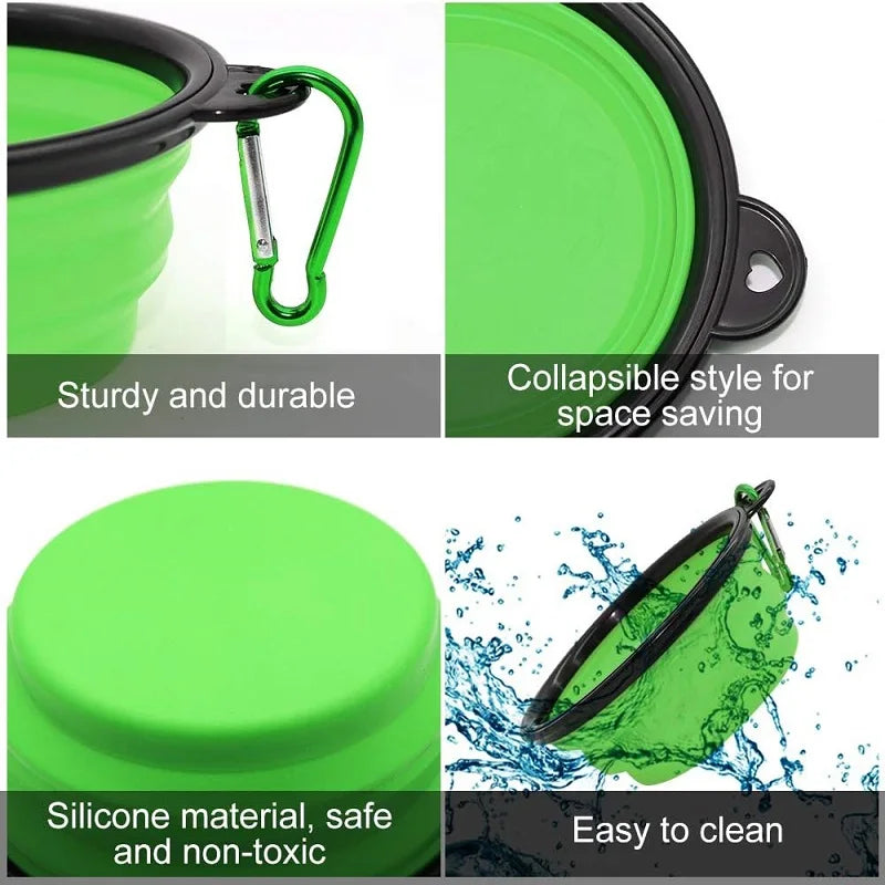 Folding Travel Bowl with Bottle