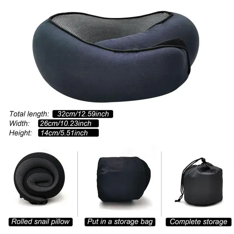 Ultimate Comfort: Memory Foam U-Shaped Travel Neck Pillow - APS13