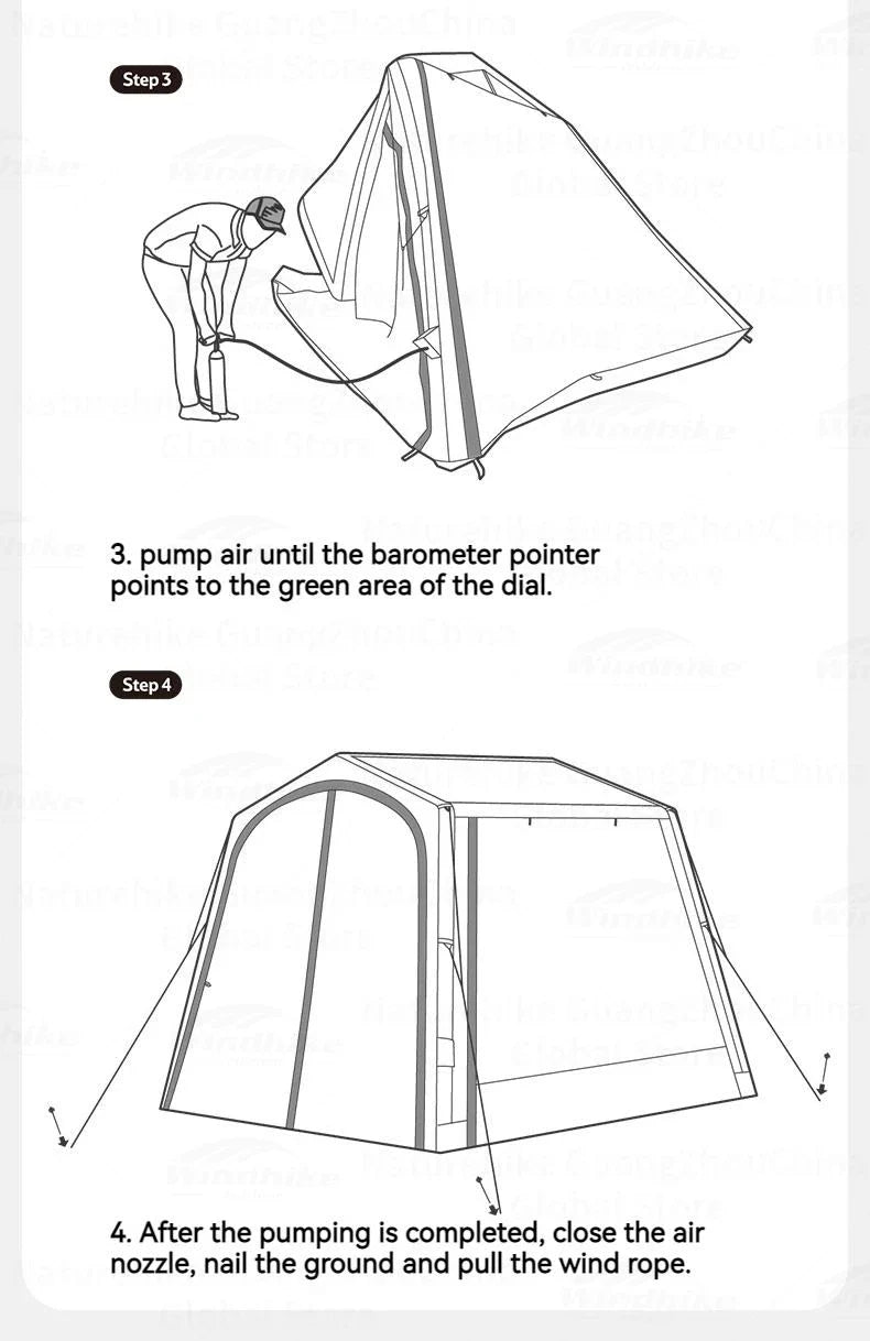 Naturehike AIR 7.0 Inflatable Car Tail Tent Portable SUV MPV Side Tunnel Tent Sunshade Waterproof Beach Car Rear Tent Camping Outdoor 35㎡ With Canopy