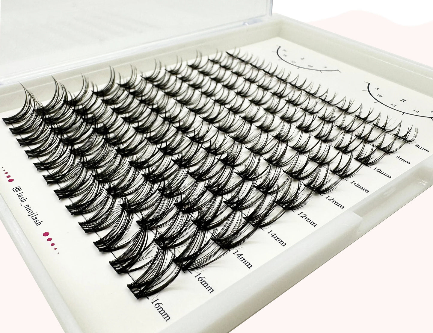 NUO Makeup Luxury DIY Cluster Lash Extension Glue-Based Percut Eyelash Segment Individual Lashes 3D Ribbon Lashes Private Label