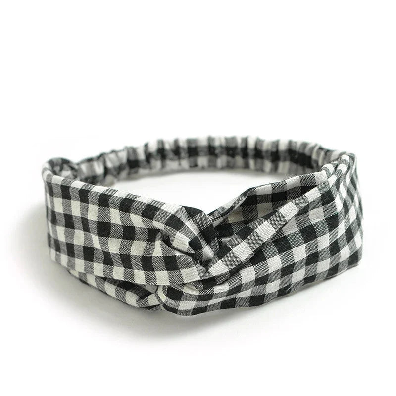 vintage cross turban headband summer print