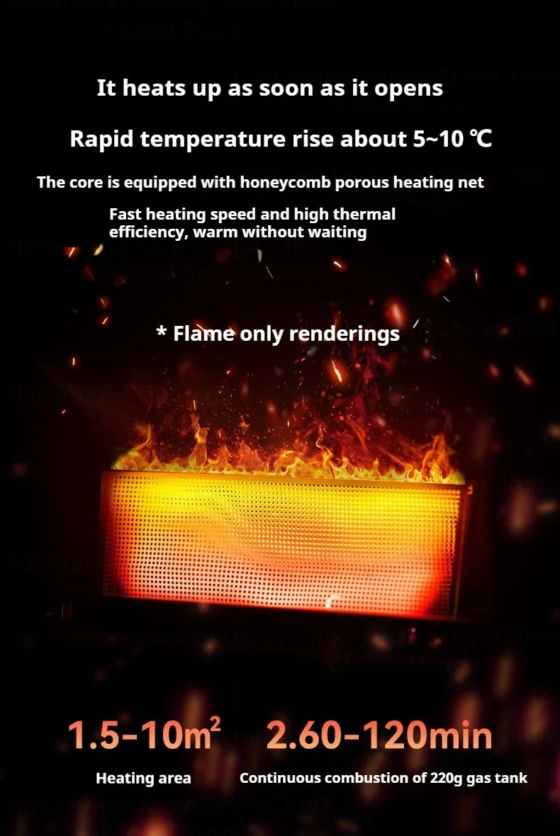 Blackdog Cassette Heating Stove Portable 1500W Gas Winter Heater Multi-function Outdoor Camping Hiking Warm Butane Stove Gas Fireplace Burner