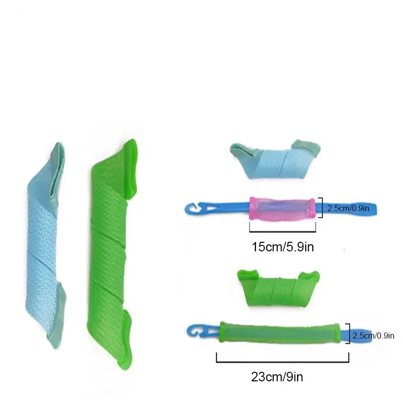 18pcs heatless spiral hair rollers for wavy curls